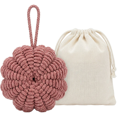 Rgdwn Chenille Loop Rosette Bath Ball Dusty Rose - Product view